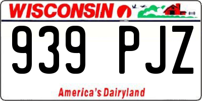 WI license plate 939PJZ
