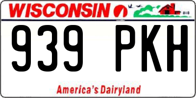 WI license plate 939PKH