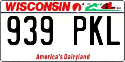 WI license plate 939PKL