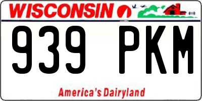 WI license plate 939PKM