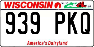 WI license plate 939PKQ