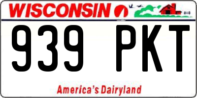 WI license plate 939PKT