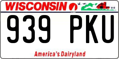 WI license plate 939PKU