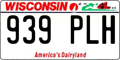 WI license plate 939PLH