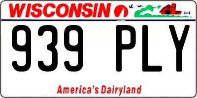 WI license plate 939PLY