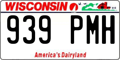 WI license plate 939PMH