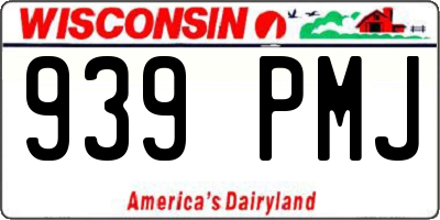 WI license plate 939PMJ