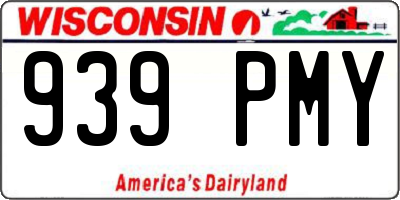WI license plate 939PMY