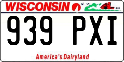 WI license plate 939PXI