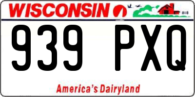 WI license plate 939PXQ