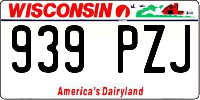 WI license plate 939PZJ