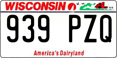 WI license plate 939PZQ