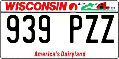 WI license plate 939PZZ