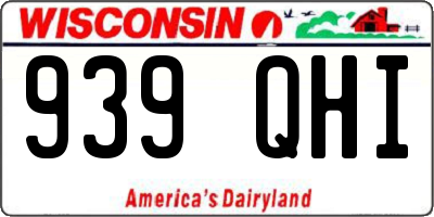WI license plate 939QHI