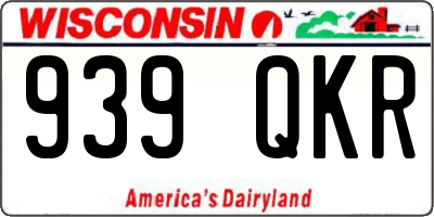 WI license plate 939QKR