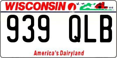 WI license plate 939QLB