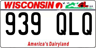 WI license plate 939QLQ