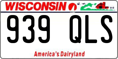 WI license plate 939QLS