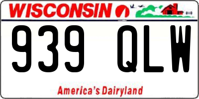 WI license plate 939QLW