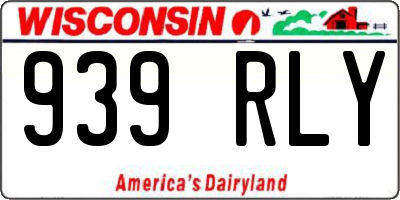 WI license plate 939RLY