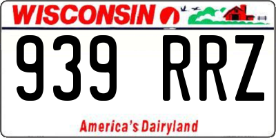 WI license plate 939RRZ