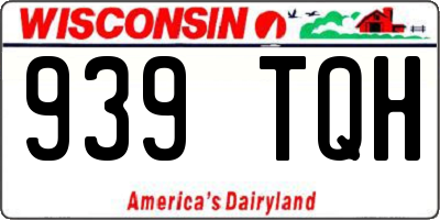 WI license plate 939TQH