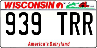 WI license plate 939TRR