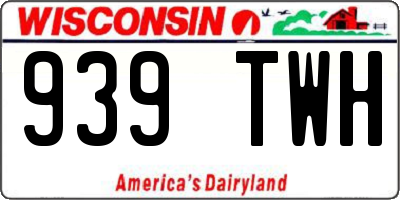 WI license plate 939TWH