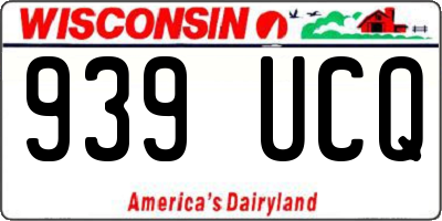 WI license plate 939UCQ