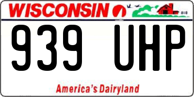 WI license plate 939UHP