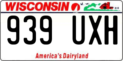 WI license plate 939UXH