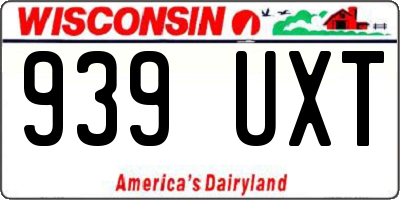 WI license plate 939UXT
