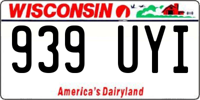 WI license plate 939UYI