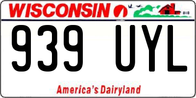 WI license plate 939UYL