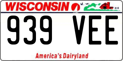 WI license plate 939VEE