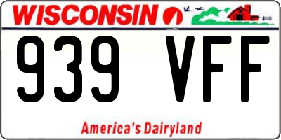 WI license plate 939VFF