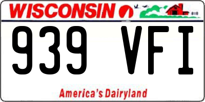 WI license plate 939VFI