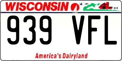 WI license plate 939VFL