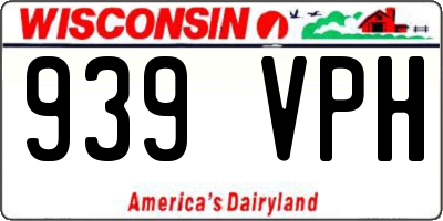 WI license plate 939VPH