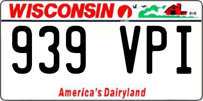 WI license plate 939VPI