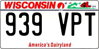 WI license plate 939VPT