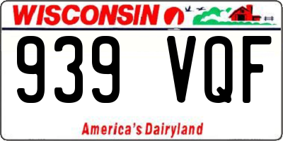 WI license plate 939VQF