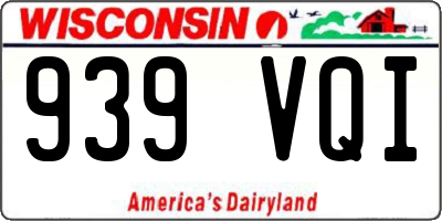 WI license plate 939VQI