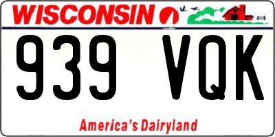 WI license plate 939VQK