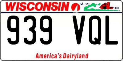 WI license plate 939VQL