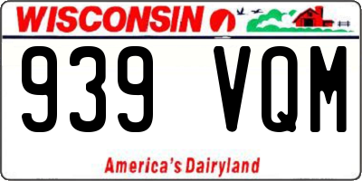 WI license plate 939VQM