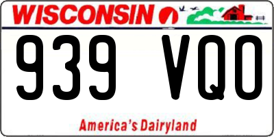 WI license plate 939VQO