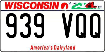 WI license plate 939VQQ