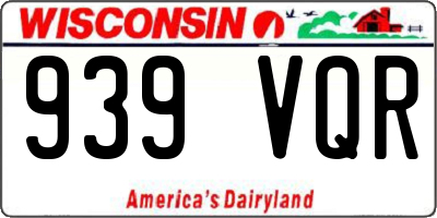 WI license plate 939VQR