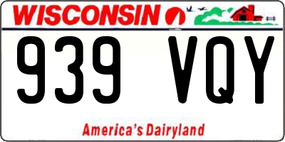WI license plate 939VQY
